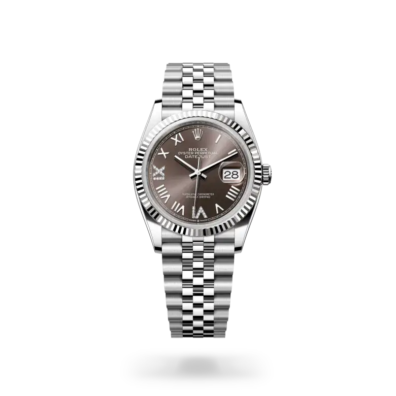 rolex datejust in white rolesor, m126234-0071 - watch palace