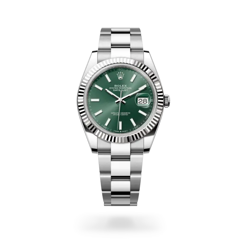 rolex datejust in white rolesor, M126334-0027- watch palace