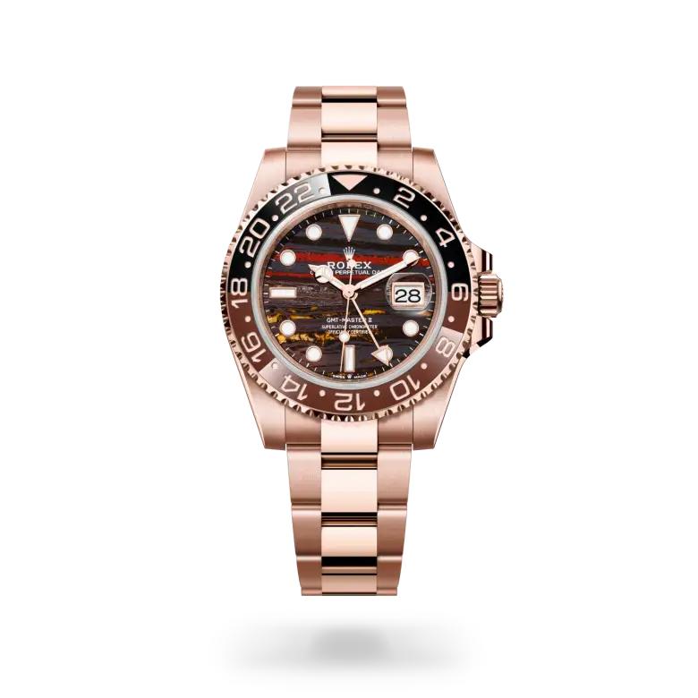 rolex gmt-master ii in 18 ct everose gold, m126715chnr-0002 - watch palace
