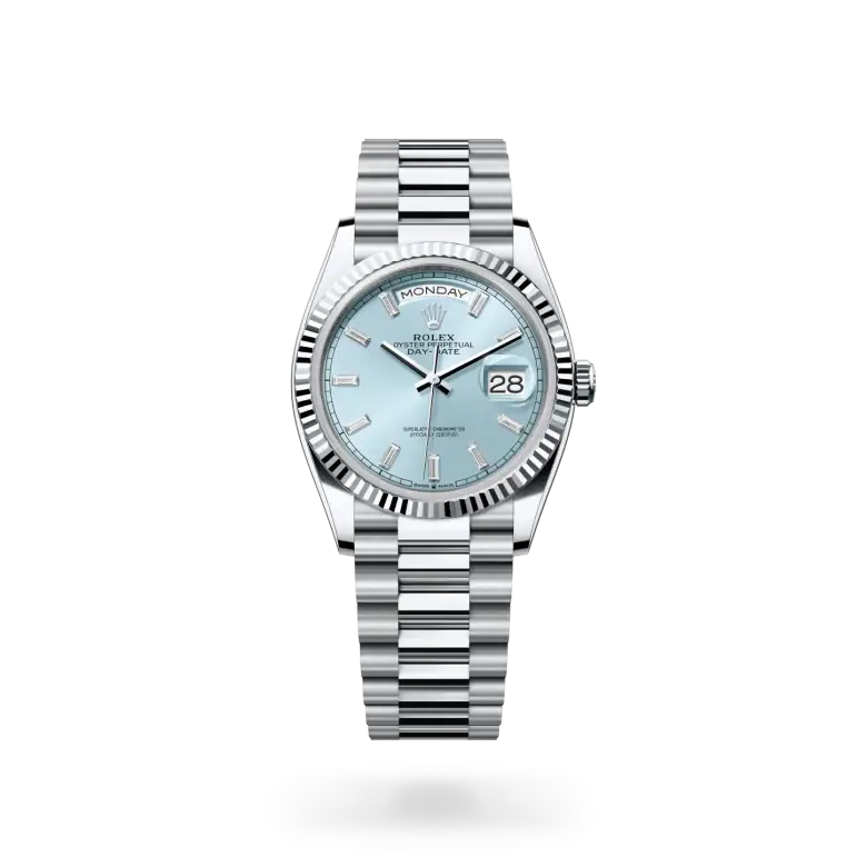 rolex day-date in platinum, M128236-0009- watch palace
