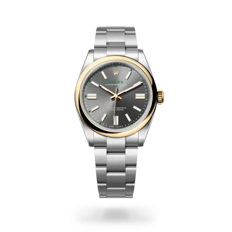 rolex oyster perpetual in yellow rolesor, m134303-0001 - watch palace
