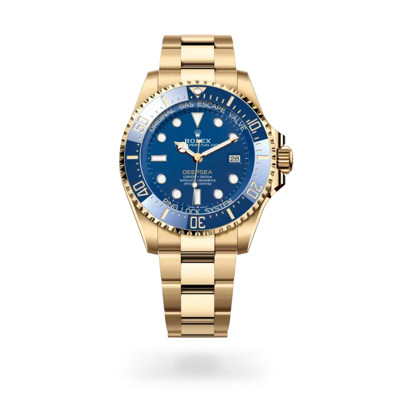 rolex deepsea in 18 ct yellow gold, m136668lb-0001 - watch palace