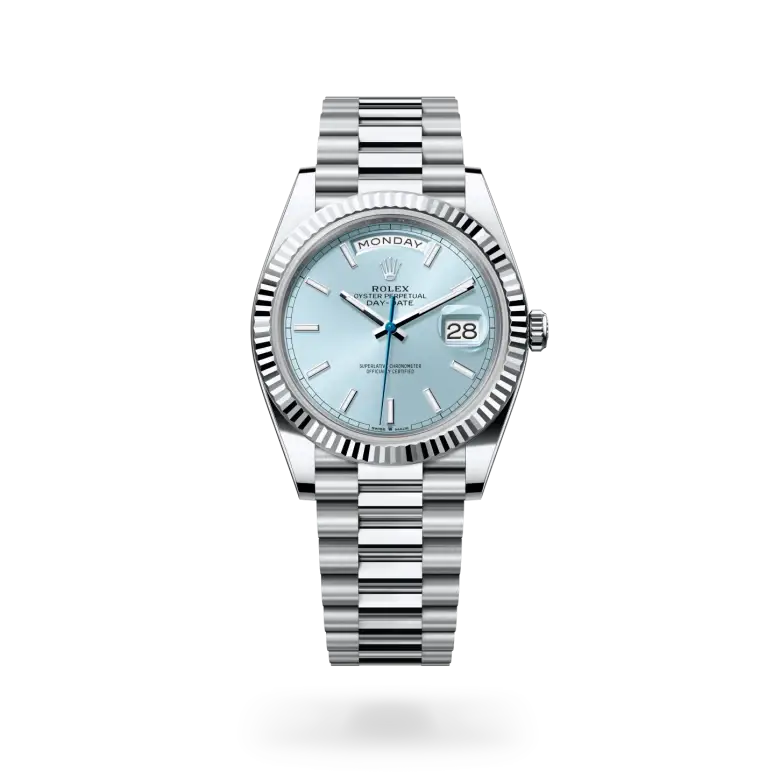 rolex day-date in platinum, m228236-0018 - watch palace