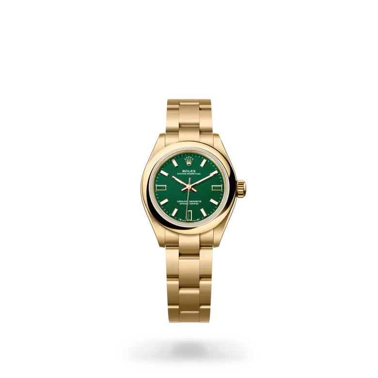 rolex oyster perpetual in 18 ct yellow gold, m276208-0002 - watch palace