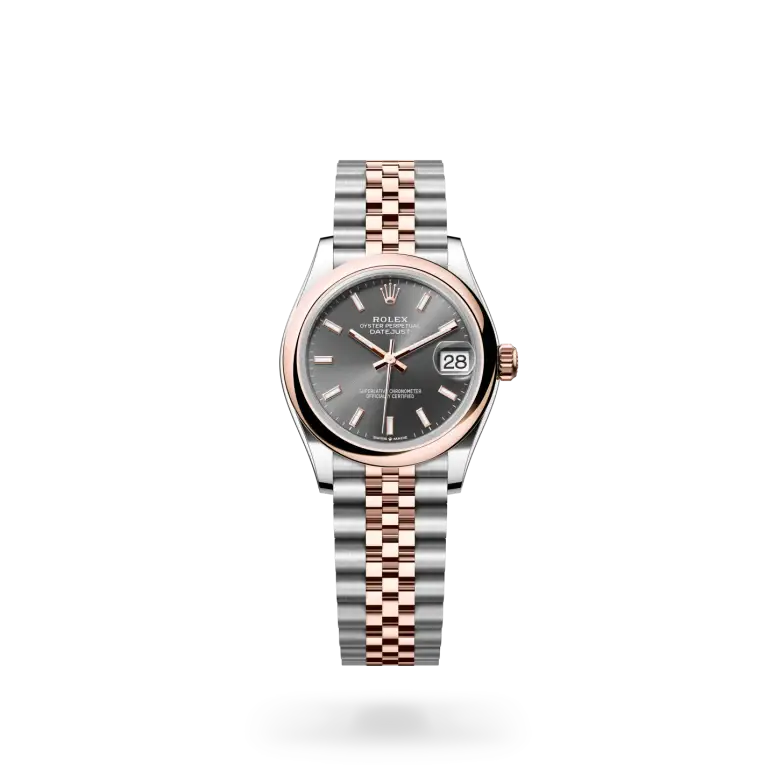 rolex datejust in everose rolesor, m278241-0018 - watch palace