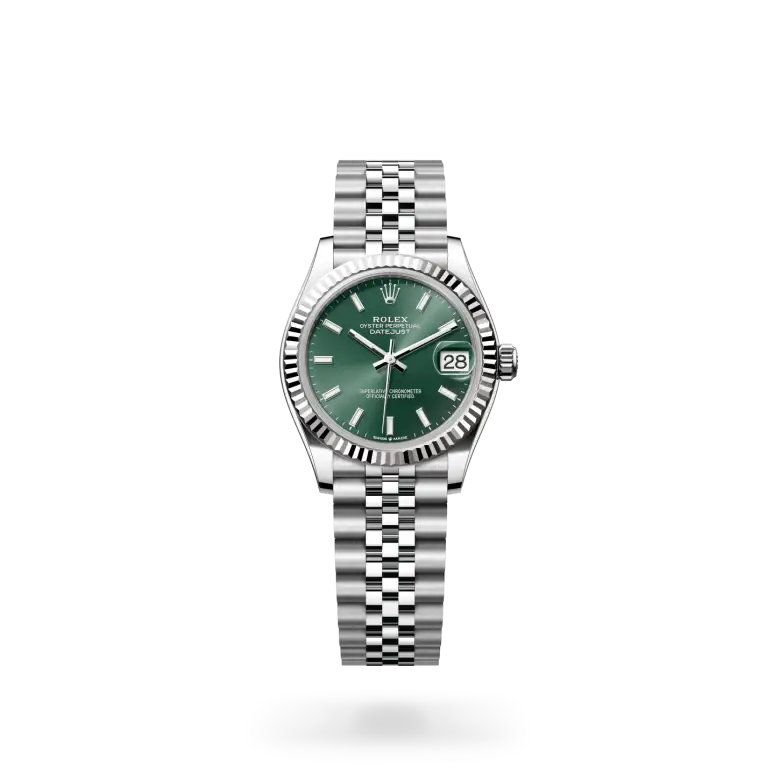 rolex datejust in white rolesor, m278274-0018 - watch palace